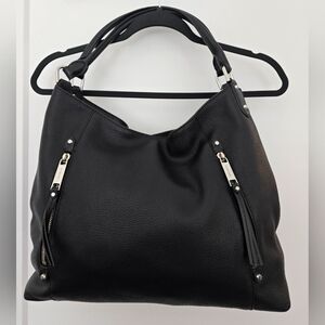 MICHAEL KORS Evie Leather Tote-Black
